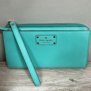 Kate Spade Turquoise Wristlet Clutch